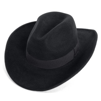 Kapelusze - Gårda Pocatello Crushable Wool felt Western hat (czarny)