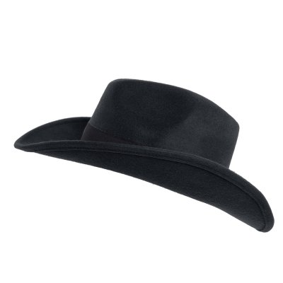 Kapelusze - Gårda Pocatello Crushable Wool felt Western hat (czarny)