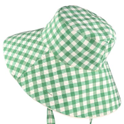 Kapelusze - Gårda Poppy Checkered sun hat (zielony)