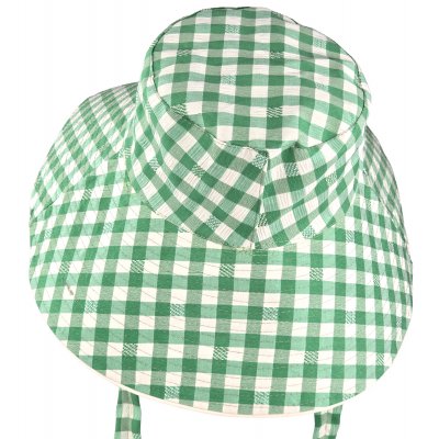 Kapelusze - Gårda Poppy Checkered sun hat (zielony)