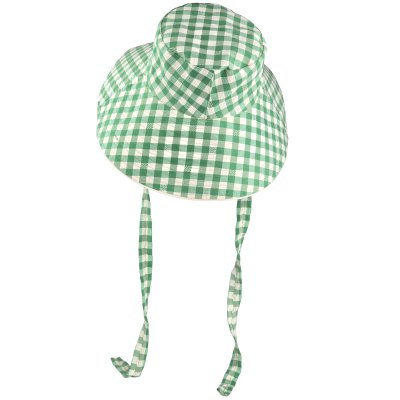 Kapelusze - Gårda Poppy Checkered sun hat (zielony)
