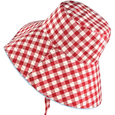 Kapelusze - Gårda Poppy Checkered sun hat (czerwony)