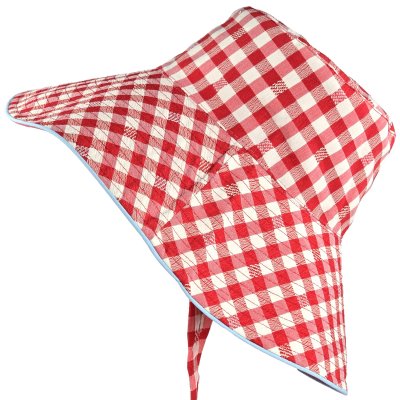 Kapelusze - Gårda Poppy Checkered sun hat (czerwony)