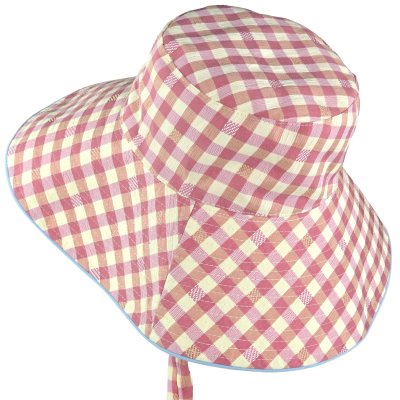 Kapelusze - Gårda Poppy Checkered sun hat (różowy)