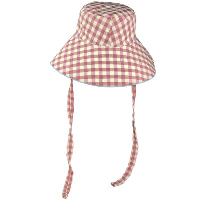 Kapelusze - Gårda Poppy Checkered sun hat (różowy)