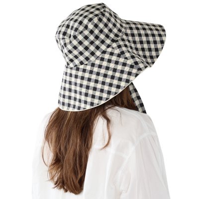 Kapelusze - Gårda Poppy Checkered sun hat (czarny)