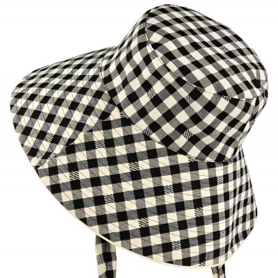 Kapelusze - Gårda Poppy Checkered sun hat (czarny)