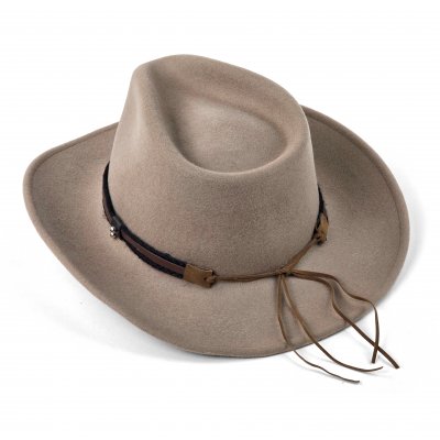 Kapelusze - Gårda Santaquin Crushable Wool felt Western hat (taupe)