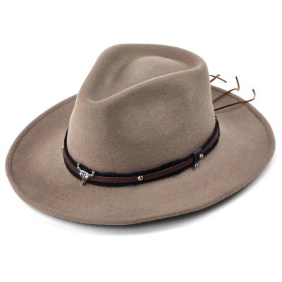 Kapelusze - Gårda Santaquin Crushable Wool felt Western hat (taupe)
