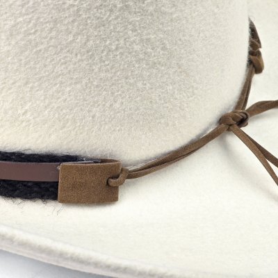 Kapelusze - Gårda Santaquin Crushable Wool felt Western hat (biały)