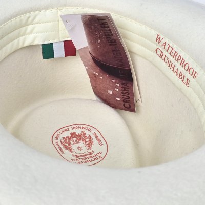 Kapelusze - Gårda Santaquin Crushable Wool felt Western hat (biały)