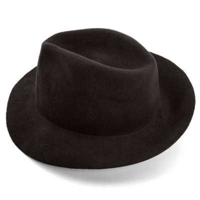 Kapelusze - Gårda Sassari Wool Fedora (czarny)