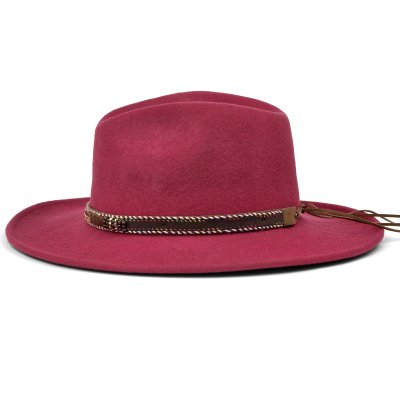 Kapelusze - Gårda Toquerville Crushable Wool felt Western hat (czerwony)