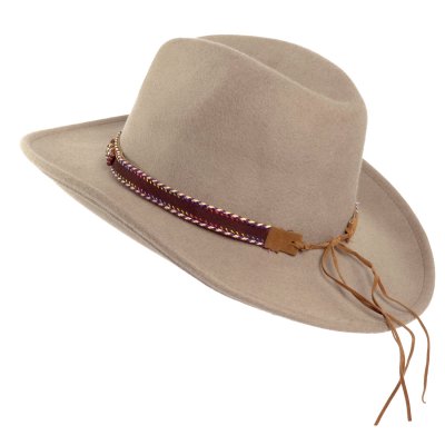 Kapelusze - Gårda Toquerville Crushable Wool felt Western hat (beżowy)