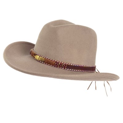 Kapelusze - Gårda Toquerville Crushable Wool felt Western hat (beżowy)