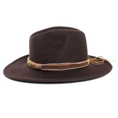 Kapelusze - Gårda Toquerville Crushable Wool felt Western hat (brązowy)