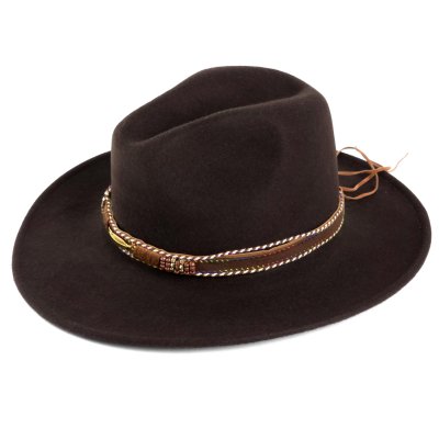 Kapelusze - Gårda Toquerville Crushable Wool felt Western hat (brązowy)