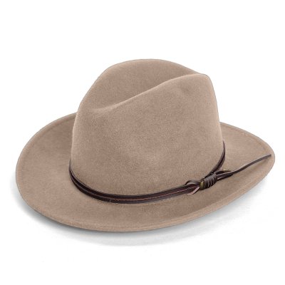 Kapelusze - Gårda Vicenza Crushable Wool felt Fedora (beżowy)