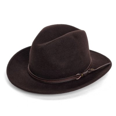 Kapelusze - Gårda Vicenza Crushable Wool felt Fedora (brązowy)