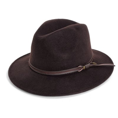 Kapelusze - Gårda Vicenza Crushable Wool felt Fedora (brązowy)