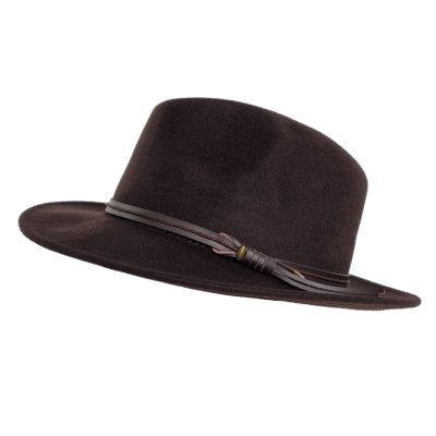 Kapelusze - Gårda Vicenza Crushable Wool felt Fedora (brązowy)