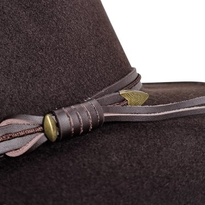 Kapelusze - Gårda Vicenza Crushable Wool felt Fedora (brązowy)