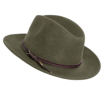 Kapelusze - Gårda Vicenza Crushable Wool felt Fedora (zielony)