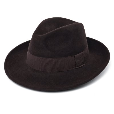 Kapelusze - Gårda Volterra Fedora Wool Hat (ciemnobrązowy)