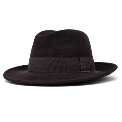 Kapelusze - Gårda Volterra Fedora Wool Hat (ciemnobrązowy)