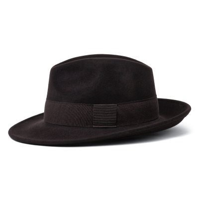 Kapelusze - Gårda Volterra Fedora Wool Hat (ciemnobrązowy)