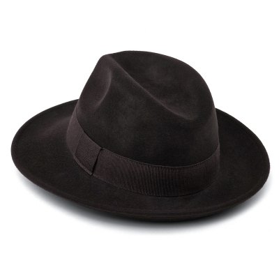 Kapelusze - Gårda Volterra Fedora Wool Hat (ciemnobrązowy)