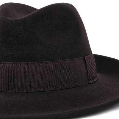 Kapelusze - Gårda Volterra Fedora Wool Hat (ciemnobrązowy)