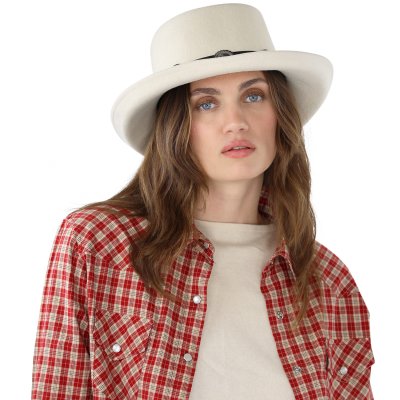 Kapelusze - Gårda Winchester Gambler (biały)