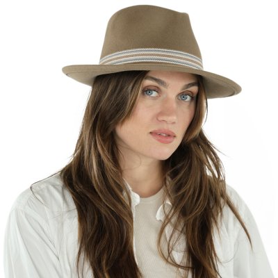 Kapelusze - Gårda Belluno Crushable Wool felt Fedora (beżowy)