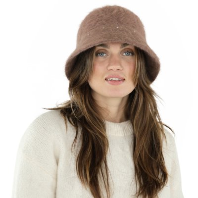 Kapelusze - Gårda Liskeard Angora Bucket Hat (brązowy)
