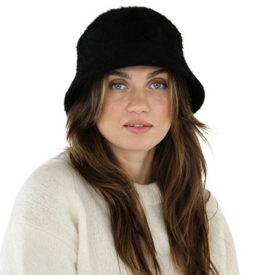 Kapelusze - Gårda Orvieto Angora Bucket Hat (czarny)