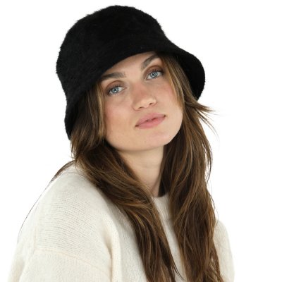 Kapelusze - Gårda Orvieto Angora Bucket Hat (czarny)