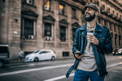 Kaszkiet - Gårda Venice Wool Newsboy Cap (czarny/biały/niebieski)