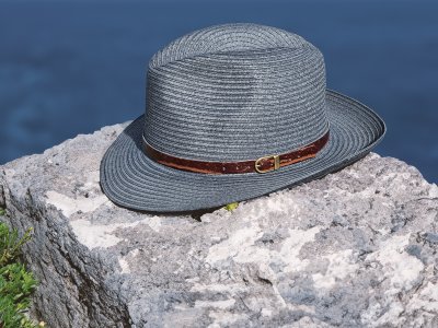 Kapelusze - Gårda Agrigento Fedora (niebieski)