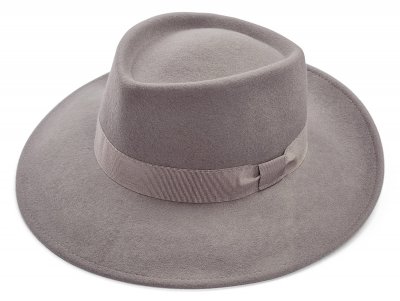 Kapelusze - Gårda Napoli Fedora Wool Hat (szary)