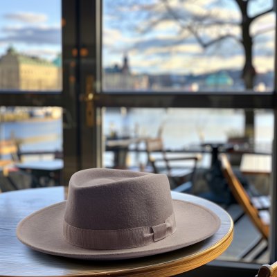 Kapelusze - Gårda Napoli Fedora Wool Hat (szary)