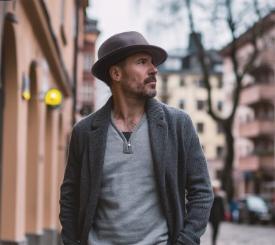 Kapelusze - Gårda Padua Trilby Wool Hat (szary)