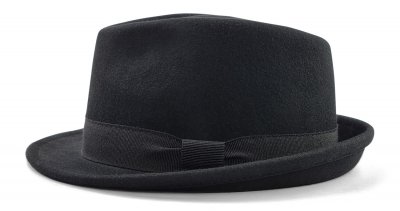 Kapelusze - Gårda Padua Trilby Wool Hat (czarny)