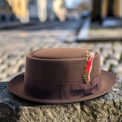 Kapelusze - Gårda Russel Pork Pie (brązowy)