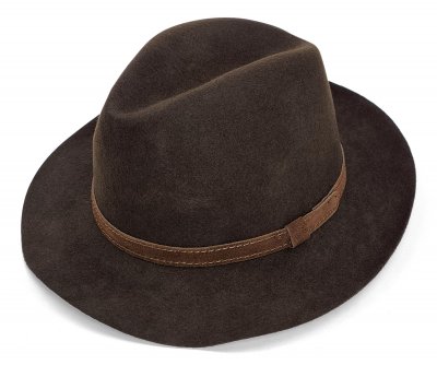 Kapelusze - Gårda Tropea Fedora Wool Hat (brązowy)