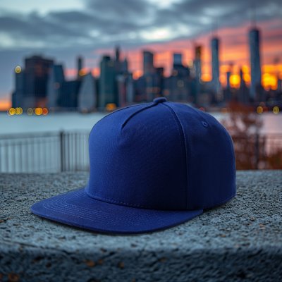 Czapka z daszkiem - Gårda Stevens Basic Snapback (niebieski)