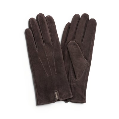 Rękawice - HK Women's glove Vent Lambsuede, Wool blend lining (brązowy)