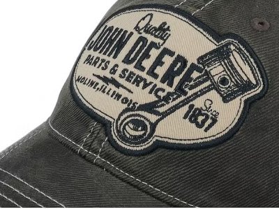 Czapka - John Deere 6 Panel Chan & Mesh Dad Cap (szary/beż)