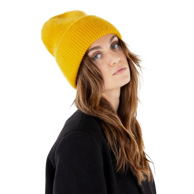 Czapki - Gårda Angora Beanie (żółty)