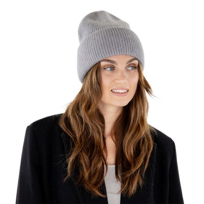 Czapki - Gårda Angora Beanie (jasnoszary)